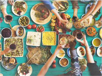 food on the table